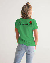 Load image into Gallery viewer, CONCRETE ROSE -LIGHT GREEN Women's V-Neck Tee