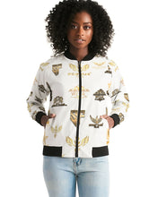 Load image into Gallery viewer, FULLY LOGO FEMALE JACKET - WHITE Women's Bomber Jacket