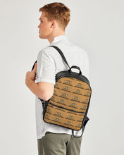 Load image into Gallery viewer, STEADY FLAME LEATHER BACKPACK -BROWN Classic Faux Leather Backpack