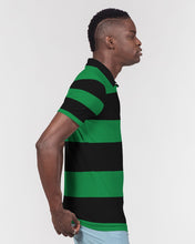 Load image into Gallery viewer, SF 2 TONE POLO - BLACK/GREEN Men's Slim Fit Short Sleeve Polo