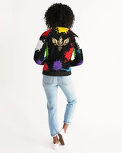 Load image into Gallery viewer, SPLASH FEMALE - BLACK Women's Bomber Jacket