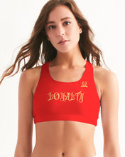 Load image into Gallery viewer, LOYALTY YOGA TOP - RED Women's Seamless Sports Bra