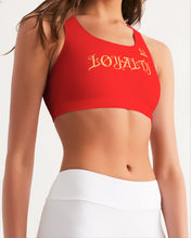 Load image into Gallery viewer, LOYALTY YOGA TOP - RED Women's Seamless Sports Bra