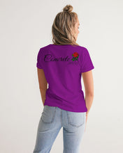 Load image into Gallery viewer, CONCRETE ROSE GOLD - PURPLE Women's V-Neck Tee