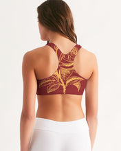 Load image into Gallery viewer, GOLDEN ROSE - BURGUNDY TOP Women's Seamless Sports Bra