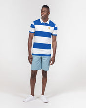 Load image into Gallery viewer, SF 2 TONE POLO - BLUE/WHITE Men's Slim Fit Short Sleeve Polo