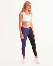 Load image into Gallery viewer, SF WEAR 2 TONE Athletic Wear Top - black/purple Women's Yoga Pants