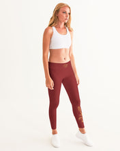 Load image into Gallery viewer, ROSE - BURGUNDY BOTTOM Women's Yoga Pants