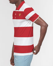 Load image into Gallery viewer, SF 2 TONE POLO - DARK RED/WHITE Men's Slim Fit Short Sleeve Polo