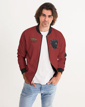 Load image into Gallery viewer, LIFE A GAMBLE "LETS PLAY" - BURGUNDY JACKET Men's Bomber Jacket