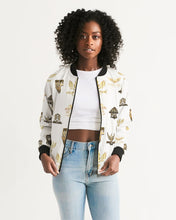 Load image into Gallery viewer, FULLY LOGO FEMALE JACKET - WHITE Women's Bomber Jacket