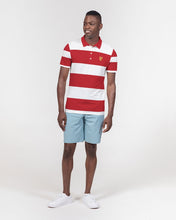 Load image into Gallery viewer, SF 2 TONE POLO - DARK RED/WHITE Men's Slim Fit Short Sleeve Polo