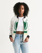 Load image into Gallery viewer, SF WEAR 1 YARD - WHITE Women's All-Over Print Bomber Jacket