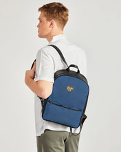 Load image into Gallery viewer, SF BLUE LEATHER - BACKPACK Classic Faux Leather Backpack