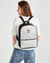 Load image into Gallery viewer, WHITE LEATHER BACK PACK Classic Faux Leather Backpack