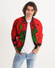 Load image into Gallery viewer, RIGHT SIDE FULLY ROSES..RED JACKET Men's Bomber Jacket