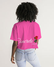 Load image into Gallery viewer, CONCRETE ROSE - HOT PINK Women's Lounge Cropped Tee