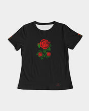 Load image into Gallery viewer, ROSES - BLACK Women's All-Over Print Tee