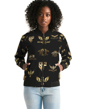 Load image into Gallery viewer, FULLY LOGO JACKET FEMALE - BLACK Women's Bomber Jacket