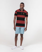 Load image into Gallery viewer, SF 2 TONE POLO - BLACK/BURGUNDY Men's Slim Fit Short Sleeve Polo
