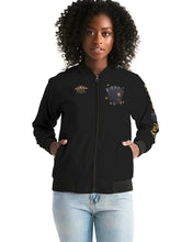 Load image into Gallery viewer, LIFE A GAMBLE, LETS PLAY - BLACK FEMALE JACKET Women's Bomber Jacket