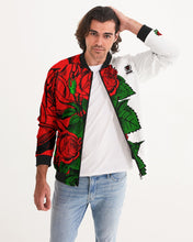 Load image into Gallery viewer, RIGHT SIDE FULLY ROSES-JACKET..white Men's Bomber Jacket