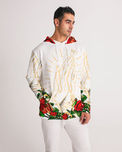 Load image into Gallery viewer, ROSES AND ROSARY GOLD HOODIE -WHITE Men's All-Over Print Hoodie