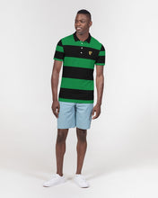 Load image into Gallery viewer, SF 2 TONE POLO - BLACK/GREEN Men's Slim Fit Short Sleeve Polo