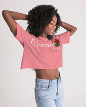 Load image into Gallery viewer, CONCRETE ROSE -PINK Women's Lounge Cropped Tee