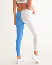 Load image into Gallery viewer, SF WEAR 2 TONE Athletic Wear Bottom - Carolina blue/White Women's Yoga Pants