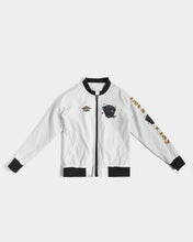 Load image into Gallery viewer, LIFE A GAMBLE. LETS PLAY - WHIE FEMALE JACKET Women's Bomber Jacket