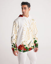 Load image into Gallery viewer, ROSES AND ROSARY GOLD HOODIE -WHITE Men's All-Over Print Hoodie