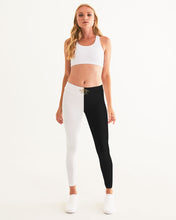 Load image into Gallery viewer, SF WEAR 2 TONE Athletic Wear Top - Black/white Women's Yoga Pants