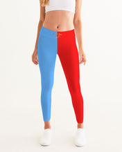 Load image into Gallery viewer, SF WEAR 2 TONE Athletic Wear Top - Red/Carolina Blue Women's Yoga Pants