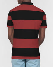 Load image into Gallery viewer, SF 2 TONE POLO - BLACK/BURGUNDY Men's Slim Fit Short Sleeve Polo