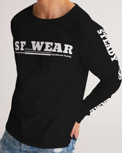 Load image into Gallery viewer, SF WEAR 5STAR LONGSLEEVE - PITCH BLACK/WHITE Men's All-Over Print Long Sleeve Tee