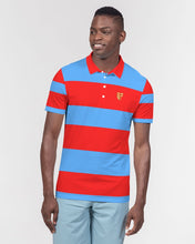 Load image into Gallery viewer, SF 2 TONE POLO - SKY BLUE/RED Men's Slim Fit Short Sleeve Polo
