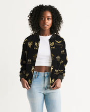 Load image into Gallery viewer, FULLY LOGO JACKET FEMALE - BLACK Women's Bomber Jacket