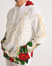 Load image into Gallery viewer, ROSES AND ROSARY GOLD HOODIE -WHITE Men's All-Over Print Hoodie