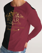 Load image into Gallery viewer, SF WEAR LONGSLEEVE - BURGUNDY/BLACK Men's Long Sleeve Tee