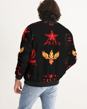 Load image into Gallery viewer, SF WEAR FULLY LOGO FIRE - BLACK Men's Bomber Jacket