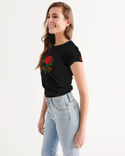 Load image into Gallery viewer, ROSES - BLACK Women's All-Over Print Tee