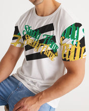 Load image into Gallery viewer, STEADY FLAME 3 STRIPE - WHITE Men's Tee