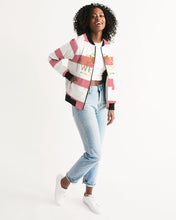 Load image into Gallery viewer, TWO TONE - PINK/WHITE Women's Bomber Jacket