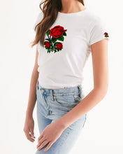 Load image into Gallery viewer, ROSES - WHITE Women's All-Over Print Tee