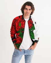 Load image into Gallery viewer, RIGHT SIDE FULLY ROSES-JACKET..white Men's Bomber Jacket