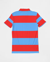 Load image into Gallery viewer, SF 2 TONE POLO - SKY BLUE/RED Men's Slim Fit Short Sleeve Polo