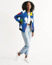 Load image into Gallery viewer, SPLASH FEMALE - BLUE Women's Bomber Jacket