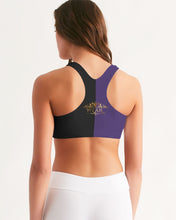 Load image into Gallery viewer, SF WEAR 2 TONE Athletic Wear Top - black/purple Women's Seamless Sports Bra