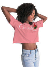 Load image into Gallery viewer, CONCRETE ROSE -PINK Women's Lounge Cropped Tee